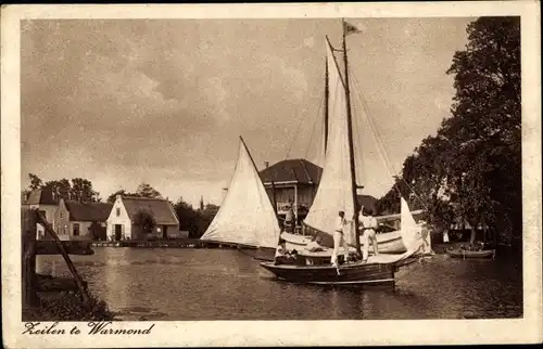 Ak Warmond Südholland, Segelboot, Wasserpartie