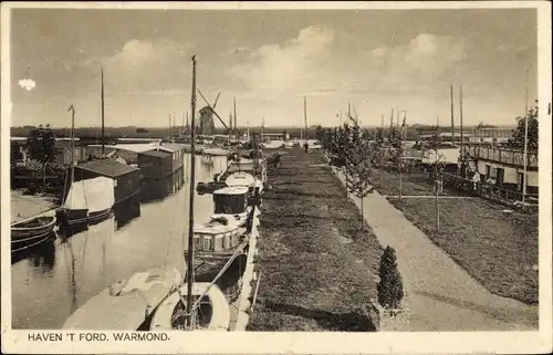 Ak Warmond Südholland, Hafenpartie