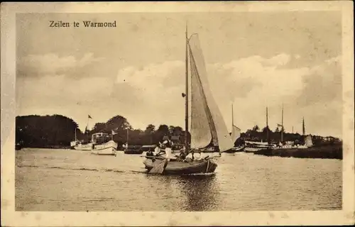 Ak Warmond Südholland, Segelpartie