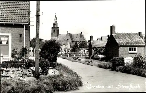 Ak Streefkerk Südholland, Dorfpartie, Kirche