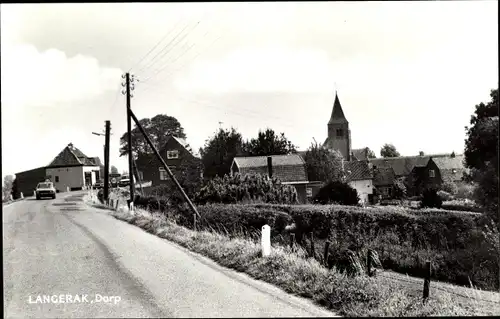 Ak Langerak Südholland, Dorp, Straßenpartie