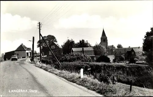 Ak Langerak Südholland, Dorp, Straßenpartie