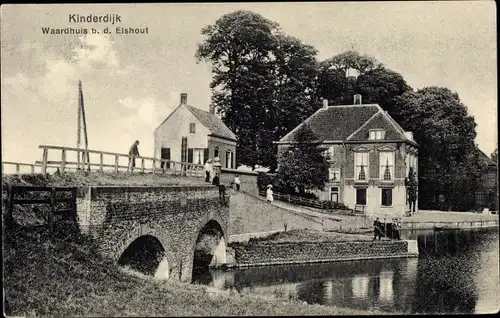 Ak Kinderdijk Südholland Niederlande, Waardhuis b. d. Elshout