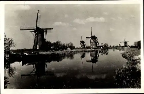 Ak Alblasserdam Südholland Niederlande, Molens Kinderdijk