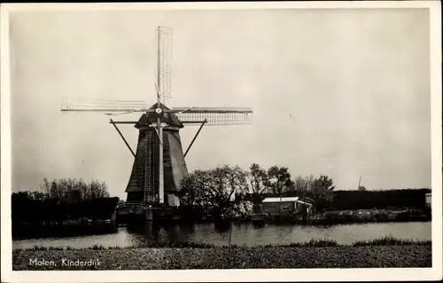 Ak Kinderdijk Südholland Niederlande, Molen