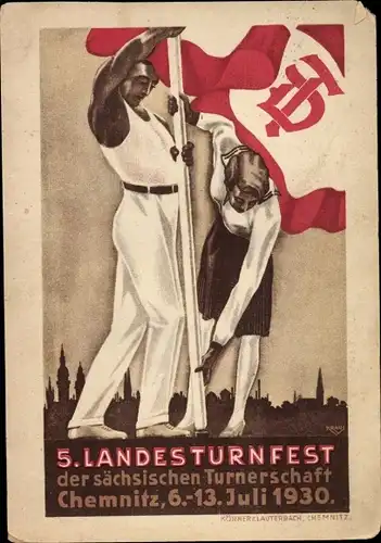 Ak Chemnitz Sachsen, 5. Landesturnfest der sächsischen Turnerschaft 1930