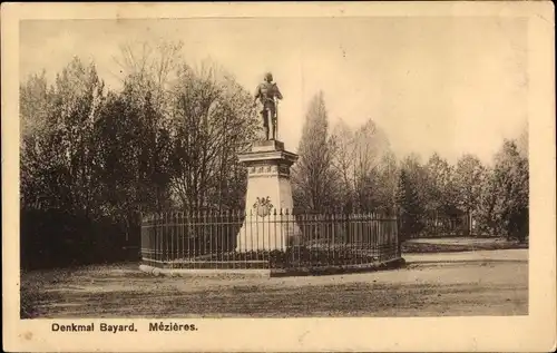 Ak Mezieres Eure, Denkmal Bayard