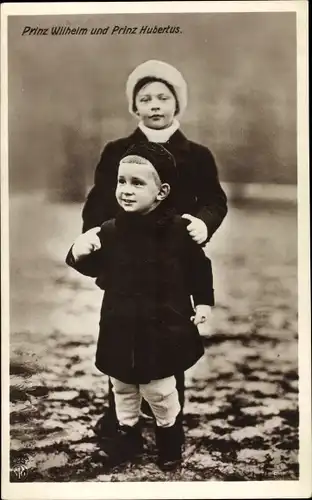 Ak Prinz Wilhelm und Prinz Hubertus von Preußen, NPG 4349