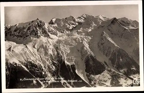 Ak Chamonix Mont Blanc Haute Savoie, Le Mont Blanc vu du Brevent