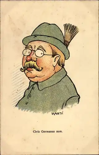 Künstler Ak Hansi, Jean Jacques Waltz, Civis Germanus sum