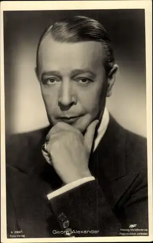 Ak Schauspieler Georg Alexander, Portrait