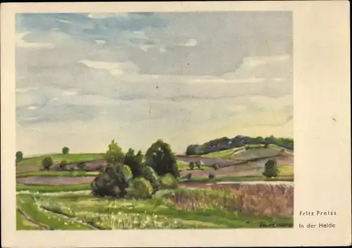 Künstler Ak Preiss, Fritz, In der Heide