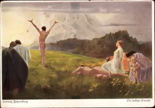 Künstler Ak Fahrenkrog, Ludwig, Die heilige Stunde, Wiechmann Bildkarte Nr. 301