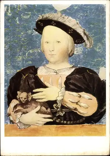 Künstler Ak Hans Holbein d. J., Bildnis eines Knaben mit einer Meerkatze, Wiechmann Nr. 2048