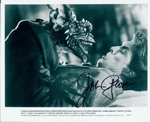 Ak Schauspieler John Glover als Daniel Clamp, Autogramm, Gremlins