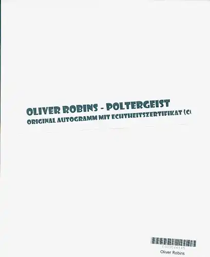 Ak Schauspieler Oliver Robins, Filmszene, Poltergeist, Autogramm