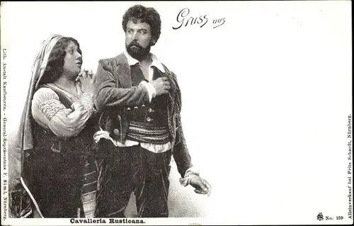 Ak Cavalleria Rusticana, Italienische Trachten