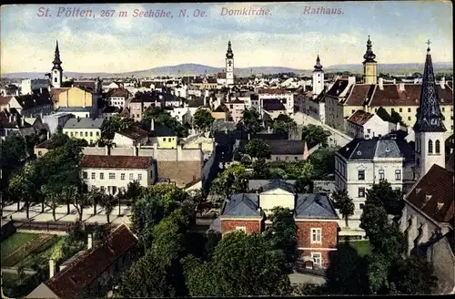 Ak Sankt Pölten in Niederösterreich, Domkirche, Rathaus