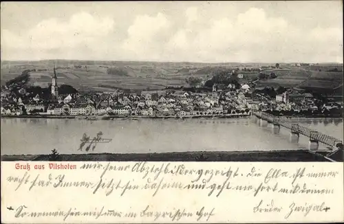 Ak Vilshofen an der Donau Niederbayern, Totalansicht