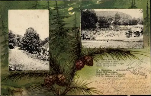 Ak Eldagsen Springe am Deister Niedersachsen ?, Eine Mühle seh ich blinken, aus den Erlen heraus