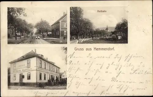 Ak Hemmendorf Salzhemmendorf Niedersachsen, Reitbahn, Gasthof Ratskeller, Inh. Heinrich Bartels