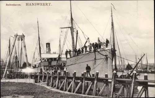 Ak Hansweerd Hansweert Zeeland Niederlande, Buitenhaven