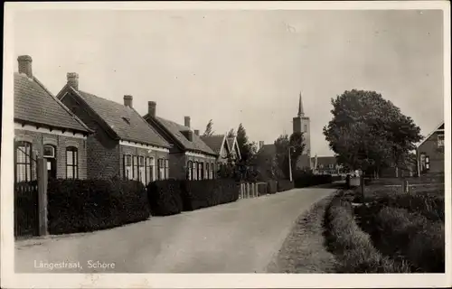 Ak Schore Zeeland Niederlande, Langestraat
