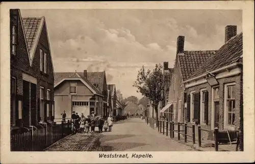 Ak Kapelle Zeeland Niederlande, Weststraat