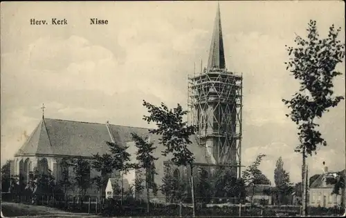 Ak Nisse Zuid Beveland Zeeland Niederlande, Herv. Kerk