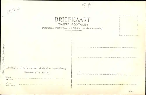 Ak Oudelande Zeeland Niederlande, Dorpstraat, Schoolstraat