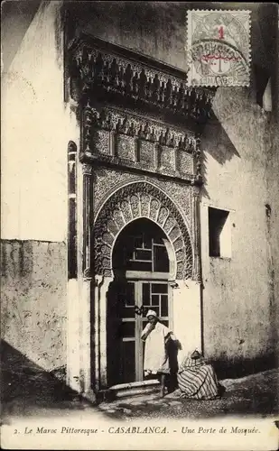 Ak Casablanca Marokko, Une Porte de Mosquee