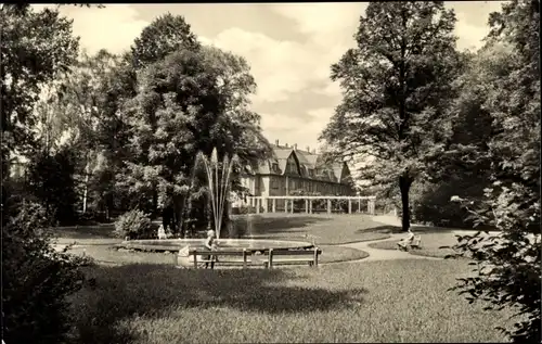 Ak Werdau in Sachsen, Im Stadtpark, Springbrunnen