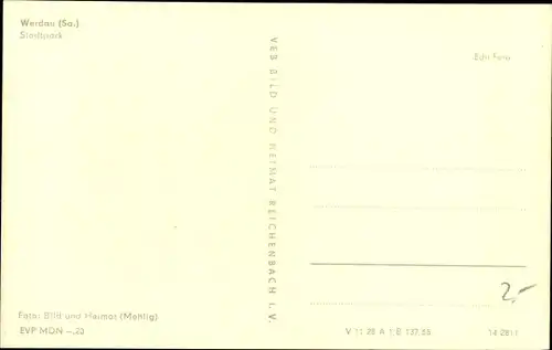 Ak Werdau in Sachsen, Im Stadtpark, Springbrunnen