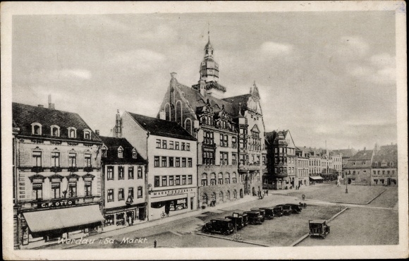 Ak Werdau an der Pleiße in Sachsen, Markt, Geschäft Otto Nr. 3683532