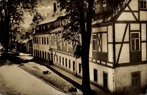 Ak Warmbad Wolkenstein in Sachsen, Badehaus