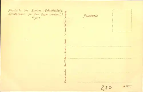 Ak Erfurt in Thüringen, Diele im Hause zum Lilienfass, Johannesstraße 164