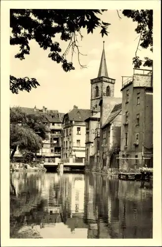 Ak Erfurt in Thüringen, Partie an der Gera