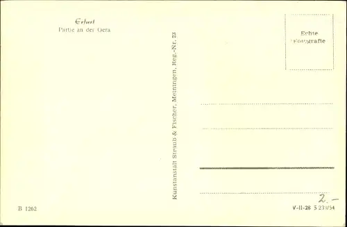 Ak Erfurt in Thüringen, Partie an der Gera