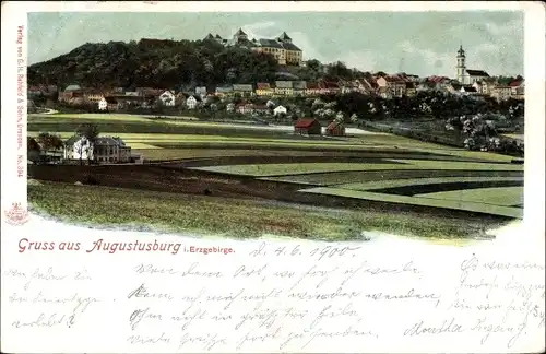 Ak Augustusburg im Erzgebirge, Panorama
