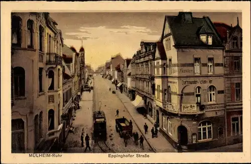 Ak Mülheim an der Ruhr, Eppinghofer Straße, Straßenbahn