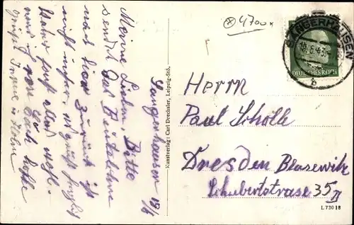 Ak Sangerhausen am Südharz, Wasserschöpferin im Rosarium