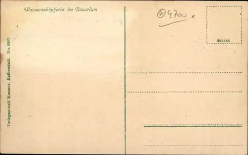 Ak Sangerhausen am Südharz, Wasserschöpferin im Rosarium