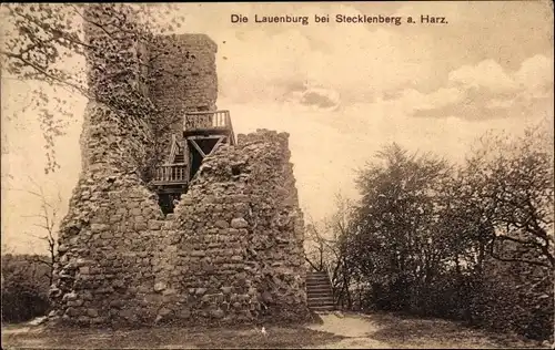 Ak Stecklenberg Thale im Harz, Die Lauenburg