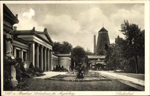 Ak Salzelmen Schönebeck an der Elbe, Lindenbad