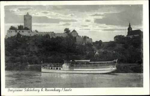 Ak Schönburg an der Saale Burgenlandkreis, Burgruine Schönburg, Schiff