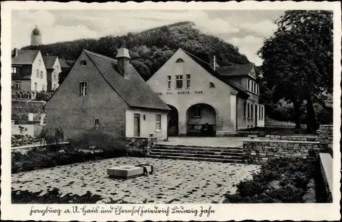 Ak Freyburg an der Unstrut, Haus und Ehrenhof von Friedrich Ludwig Jahn