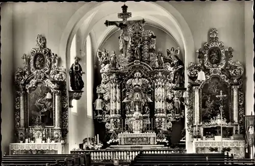 Ak Triberg im Schwarzwald, Wallfahrtskirche, Innenansicht, Altar