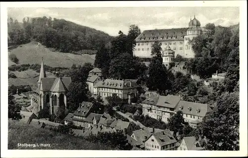 Ak Stolberg im Harz, Teilansicht