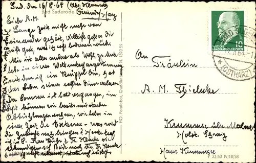 Ak Bad Suderode Quedlinburg im Harz, Panorama