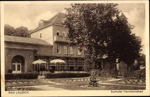 Ak Bad Lausick in Sachsen, Kurhotel Herrmannsbad